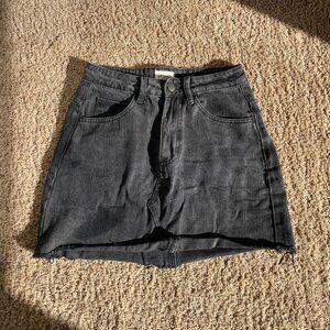 Ghanda Black Denim Skirt